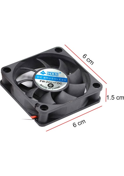 Dc 24V 6cm 2 Pinli Soğutucu Fan 6X6X1,5 cm Fan fiyatları