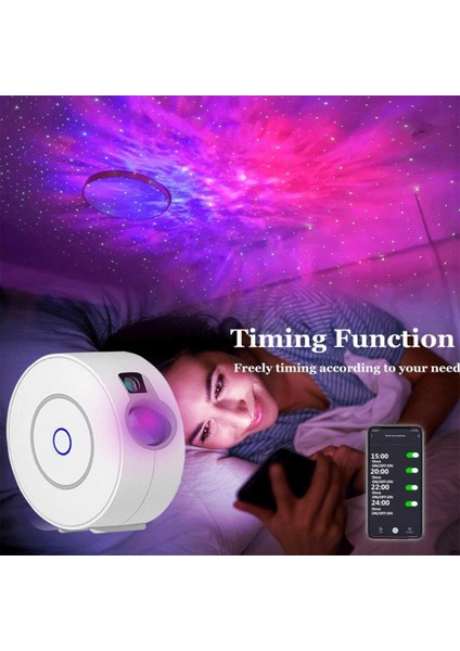 Akıllı Wifi Uygulaması Yıldızlı Gökyüzü Projektör LED Gece Lambası Sıcak Beyaz (Yurt Dışından) fırsatları