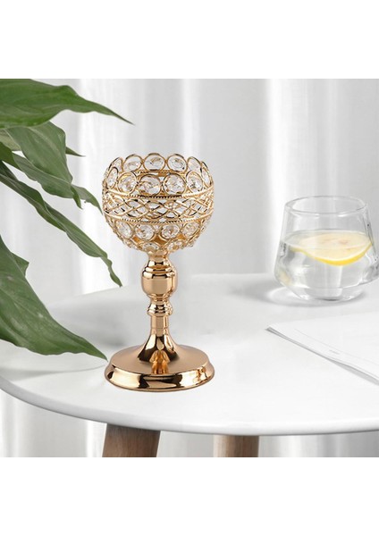 Modern Kristal Mumluk Sütun Şamdan Standı Düğün Süsler Golden L (Yurt Dışından) fırsatları