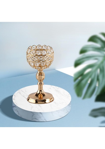 Modern Kristal Mumluk Sütun Şamdan Standı Düğün Süsler Golden L (Yurt Dışından) indirimleri