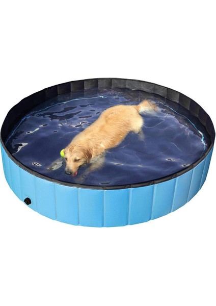 Kkmoon Katlanabilir Pvc Köpek Kedi Pet Yüzme Havuzu Pet Köpek (Yurt Dışından)