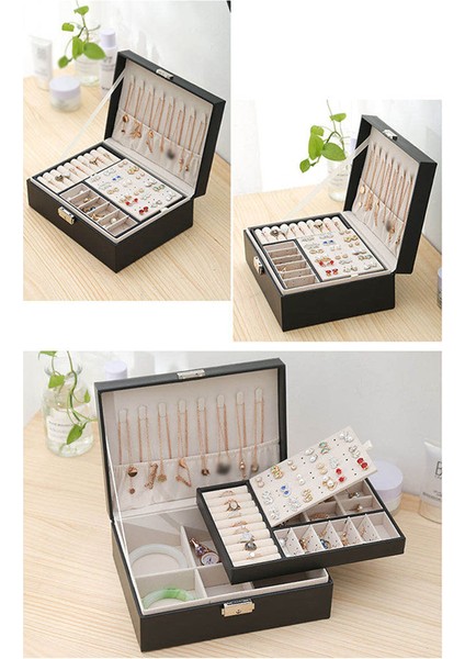 Çok Fonksiyonlu Mücevher Kutusu - Siyah (Yurt Dışından) fiyatları