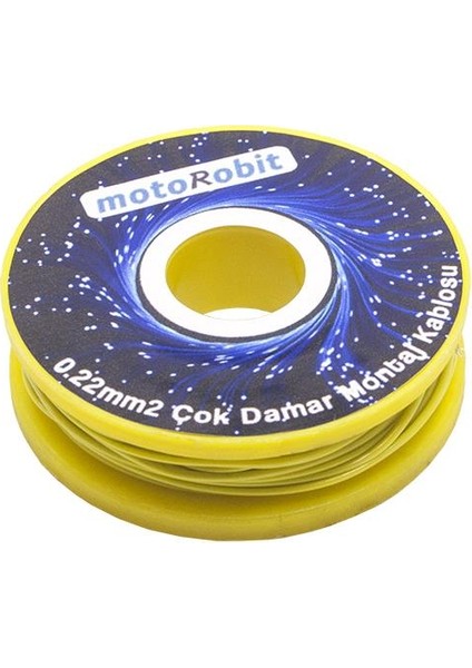0.22 Mm2 Sarı Çok Damar Montaj Kablosu - 10 Metre