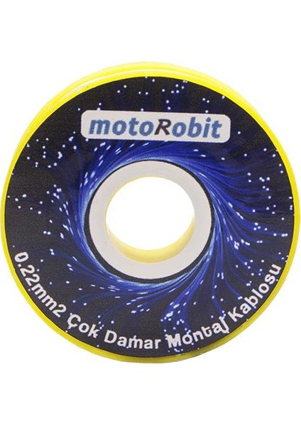 0.22 Mm2 Sarı Çok Damar Montaj Kablosu - 10 Metre