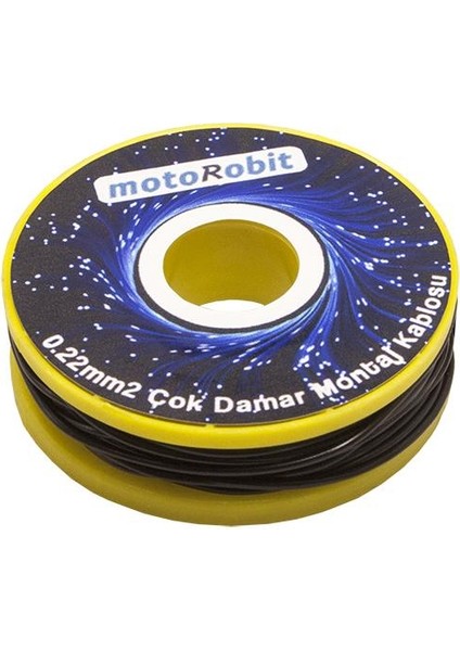 0.22 Mm2 Siyah Çok Damar Montaj Kablosu - 10 Metre