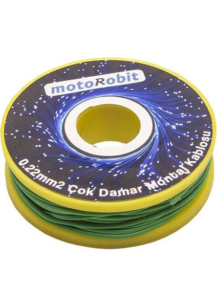 0.22 Mm2 Yeşil Çok Damar Montaj Kablosu - 10 Metre