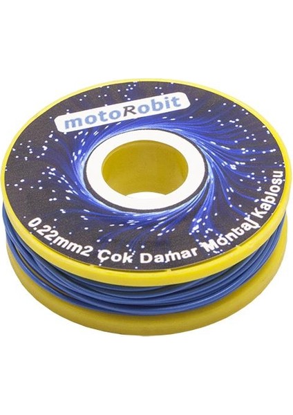 0.22 Mm2 Mavi Çok Damar Montaj Kablosu - 10 Metre