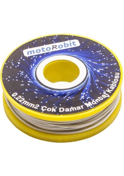 0.22 Mm2 Beyaz Çok Damar Montaj Kablosu - 10 Metre