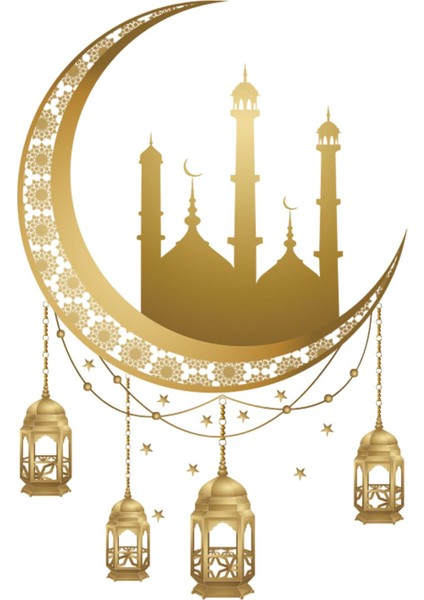 Çıkarılabilir Ramazan Duvar Sticker Islam Müslüman Çıkartmaları (Yurt Dışından)