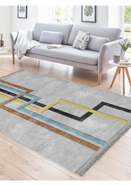 Halı Olivia Yıkanabilir Dijital Baskılı Kaymaz Tabanlı Halı 80 x 250 cm