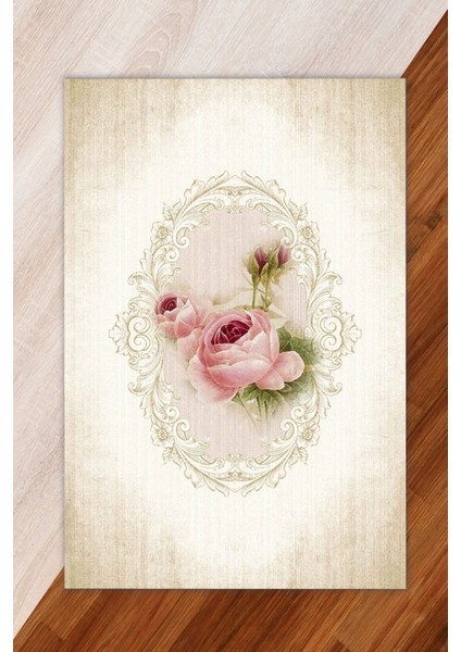 İpek Kadife Pembe Renkli Göbekli Gül Desen Lastikli Halı Örtüsü fiyatları