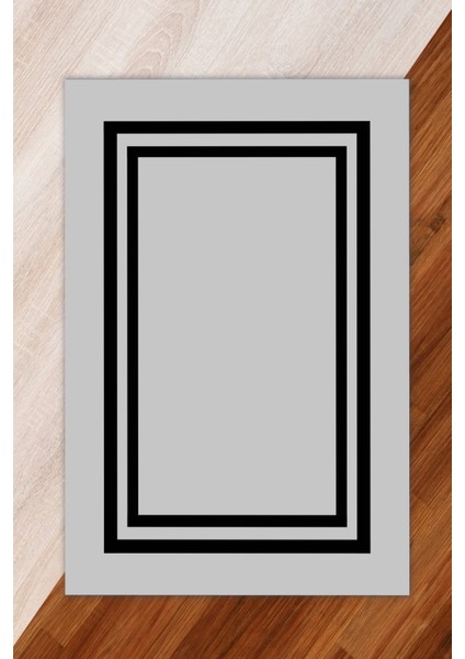 İpek Kadife Gri Renkli Çerçeve Desen Lastikli Halı Örtüsü fiyatları