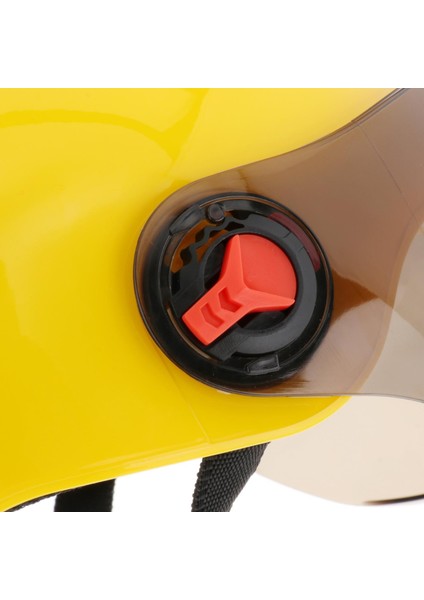 Yarım Açık Yüz Motosiklet Kask, Ayarlanabilir 56-62 cm Kafa Çevresi Yarış Kask Visor Bisiklet Sürme Başkanı Koruyucu - Sarı (Yurt Dışından) fırsatları