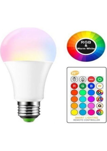 Rgb LED Ampül Lamba 10 Watt