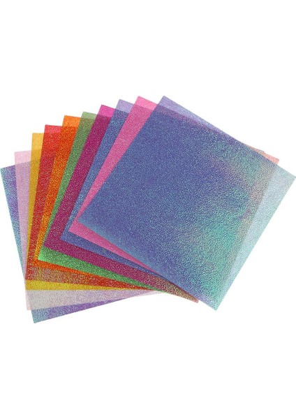 50X Inci Renkli Origami Katlanır Kağıt Parlayan Kağıt Kağıt El Sanatları 10X10X01 cm (Yurt Dışından) fırsatları