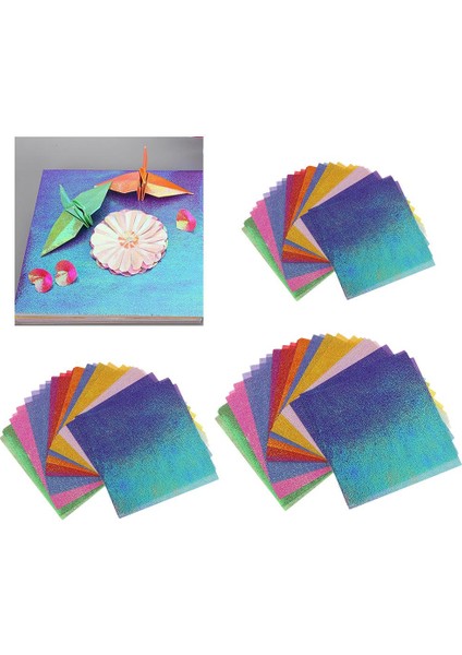 50X Inci Renkli Origami Katlanır Kağıt Parlayan Kağıt Kağıt El Sanatları 10X10X01 cm (Yurt Dışından) indirimleri