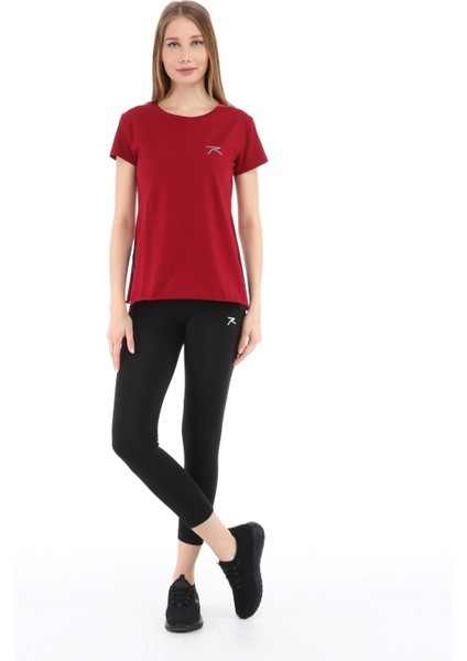 Kadın Pamuk T-Shirt Fumus Bordo indirimleri