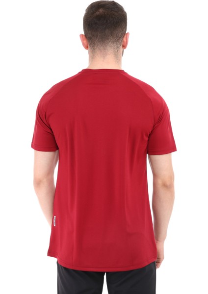 Erkek Baskılı T-Shirt Justa Bordo