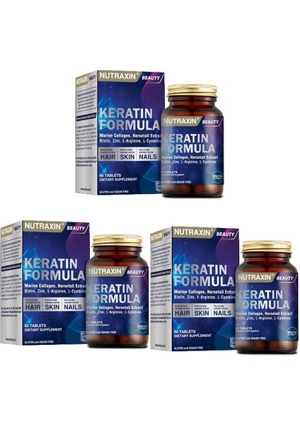 Keratin Formula Saç Bakım Tableti X3 Adet