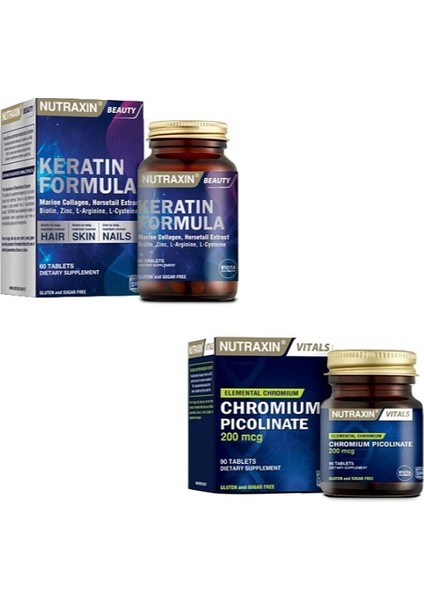 Keratin Formula(Saç ve Tırnak) 60 T.+ Krom Minerali 200MCG