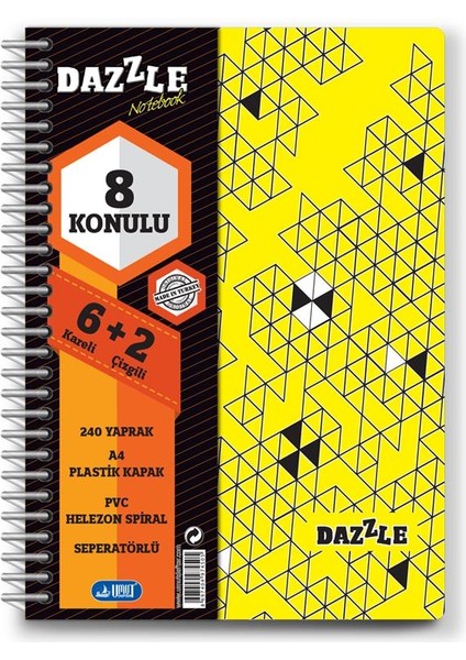 Ayraçlı 6+2 Defter 240 Yaprak