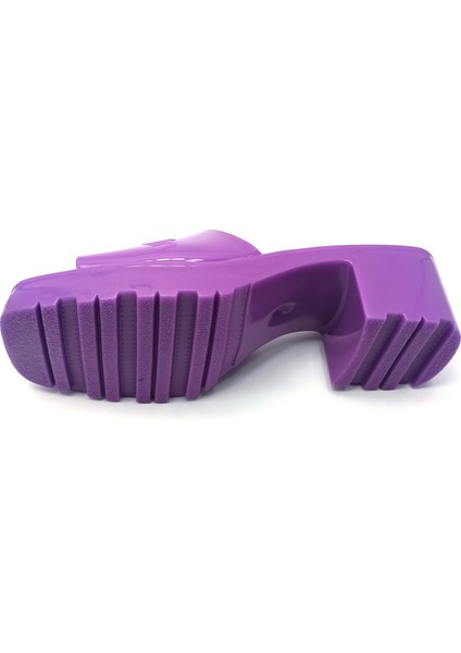 Mor Renkli Kadın Topuklu Terlik Ayakkabı indirimleri