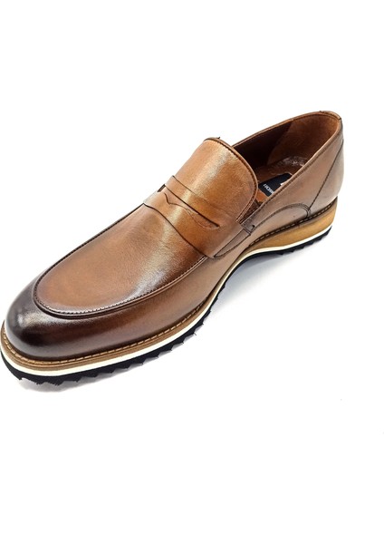 Lucıano Bellini Taba Kahverengi Deri Erkek Casual Ayakkabı modelleri