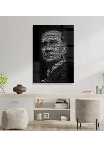 Gift Atatürk Temalı Cam Tablo 30X45CM-10