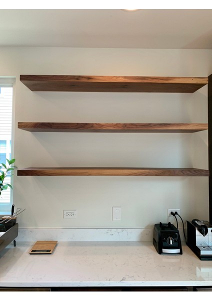 Doğal Ahşap Raf 3'lü Takım - 80 x 20 cm modelleri