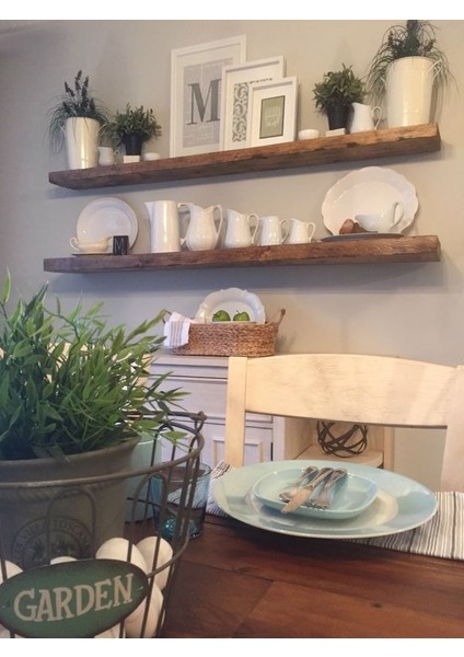 Doğal Ahşap Raf 2'li Takım - 80 x 20 cm fiyatları