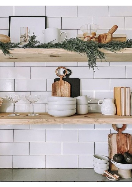 Doğal Ahşap Raf 2'li Takım - 100 x 20 cm fırsatları