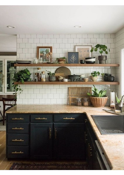 Doğal Ahşap Raf 2'li Takım - 110 x 20 cm