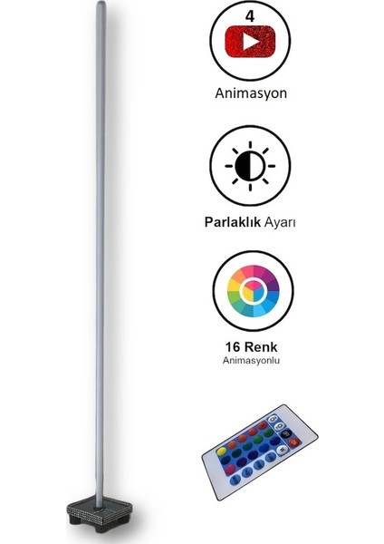Rgb LED Lambader 50CM. Kumandalı