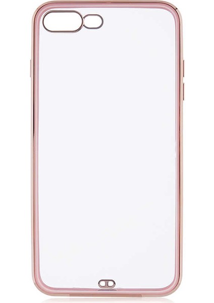 Apple iPhone 7 / 8 Plus Kılıf Kamera Korumalı Pastel Renk Voit Clear Kapak Pembe