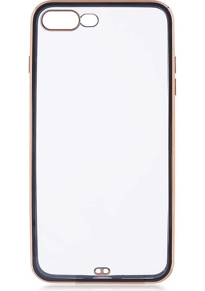 Apple iPhone 7 / 8 Plus Kılıf Kamera Korumalı Pastel Renk Voit Clear Kapak Siyah