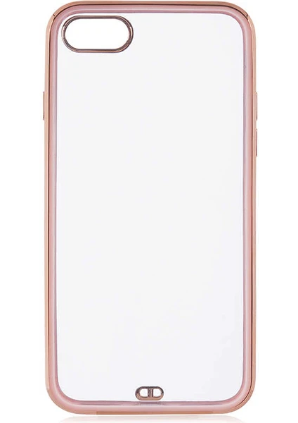 Case 4U Apple iPhone SE 2022 / SE 2020 / iPhone 7 / iPhone 8 Kılıf Kamera Korumalı Pastel Renk Voit Clear Kapak Pembe