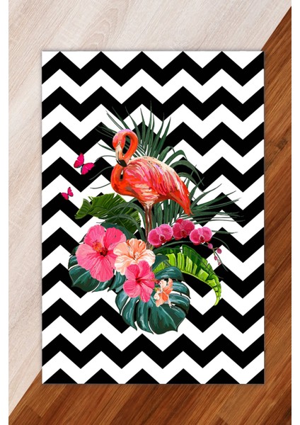 Ipek Kadife Pembe Renkli Flamingo Desen Lastikli Halı Örtüsü fiyatları