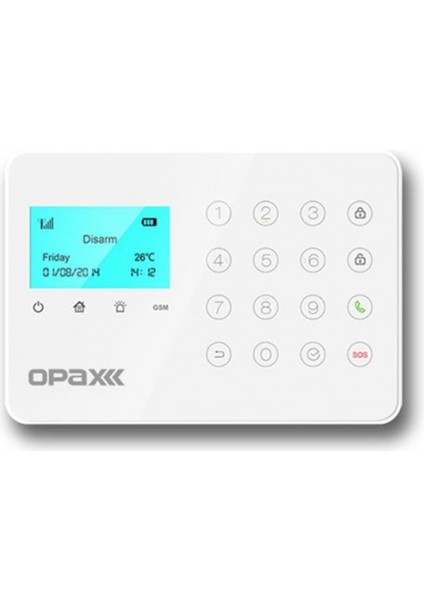 Opax ARD-575 Gprs/Wifi Kablolu/Kablosuz Alarm Paneli ve Bgr-09 Kablosuz Harici Siren