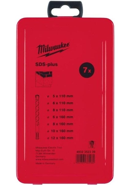 7 Parça Ms2 2 Elmaslı Sds Plus Matkap Ucu Seti T4932352339