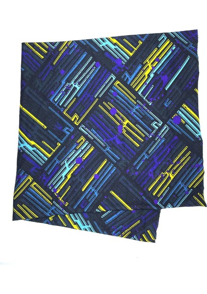 80's Siyah Mavi Bandana BND72