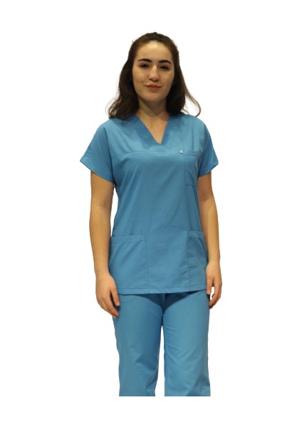 Hemşire Doktor Üniforması Terycoton Turkuaz Cerrahi Takım fiyatları