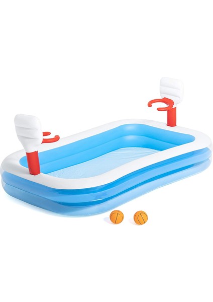 (54122 )Bestway Basketbol Potalı Şişme Çocuk Havuzu 251X168X102 cm modelleri