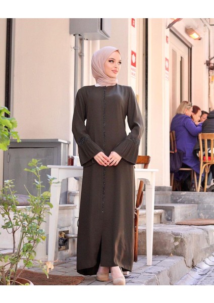 Gülseren Petek Kolu Tüllü Kadın Ferace