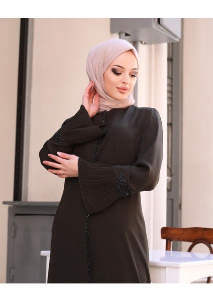 Gülseren Petek Kolu Tüllü Kadın Ferace