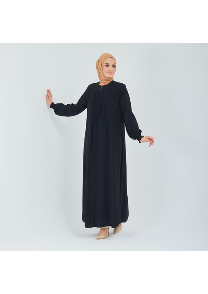 Nursel Kolu Nervürlü Piliseli Medine Ipeği Kadın Ferace fırsatları