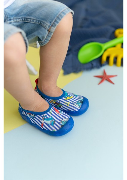 Sörfçü Balık Erkek Çocuk Kaydırmaz Tabanlı Deniz Ayakkabısı