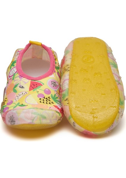 Meyve Baskılı Kız Çocuk Kaydırmaz Tabanlı Deniz Ayakkabısı modelleri