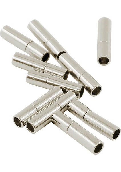4X10 Set Gümüş Deri Tutkalı Süngü Içinde Push Tube Toka Takı Yapımı 17X4MM 4 Adet (Yurt Dışından)