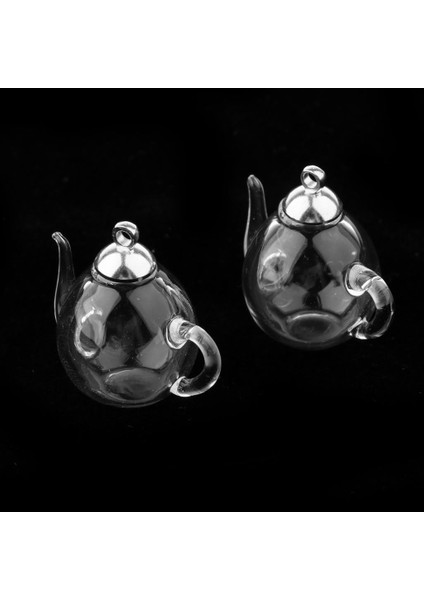 5X2PCS Mini Çaydanlık Boş Cam Dileğiyle Şişe Flakon Kolye Charms Craft Gümüş 5 Adet (Yurt Dışından) fiyatları