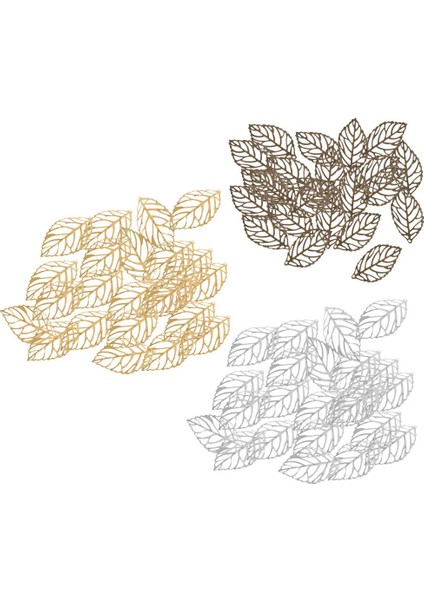 4x 30 Adet Tibet Gümüş Yaprak Charms Kolye Dıy Küpe Saç Aksesuarı Altın (Yurt Dışından) fırsatları